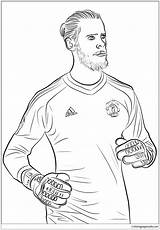 Gea Coloring Pages David Bruyne Kevin Color Online Players Soccer Printable Template Coloringpagesonly sketch template