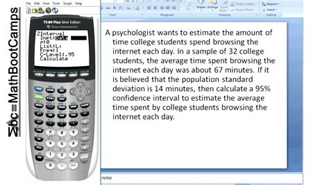 interval   intervals   calculator confidence intervals    youtube