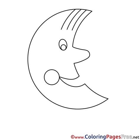 moon colouring sheet