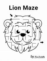 Maze Lions Museprintables Mazes Cub sketch template
