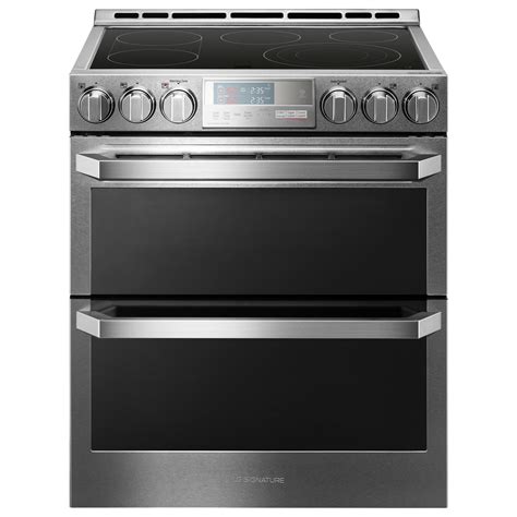 lg appliances lg signature 7 3 cu ft electric double oven slide in