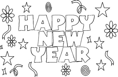 happy  year  coloring pages coloring home
