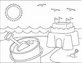 Beach Pages Coloring Scene Summer Color Chair Getcolorings Getdrawings sketch template