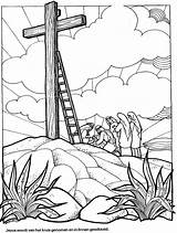 Goede Vrijdag Pasen Kleurplaten Christelijk Bijbelsopvoeden Burial Crucifixion Tekeningen Bijbel Picphotos sketch template