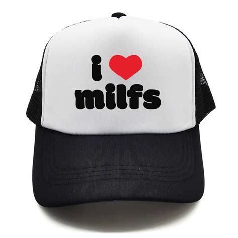 【in Stock】i Love Milfs Cap Men Cool Funny Milf Hat Trucker Caps Unisex