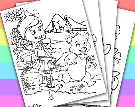 goldie bear animation movies  coloring pages  petitemonkey