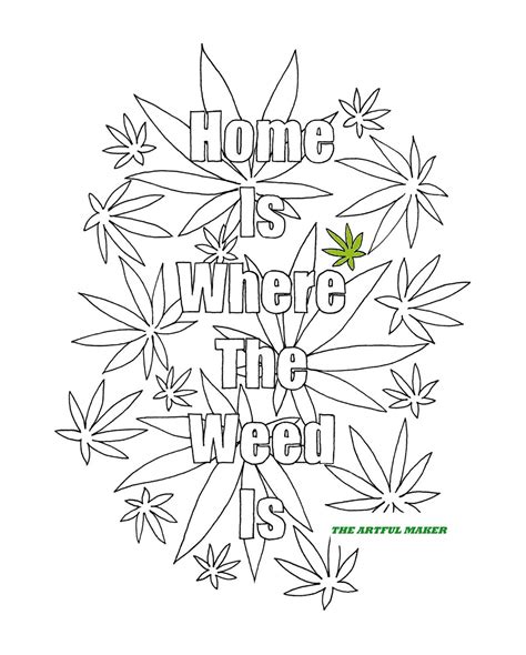 printable weed coloring pages