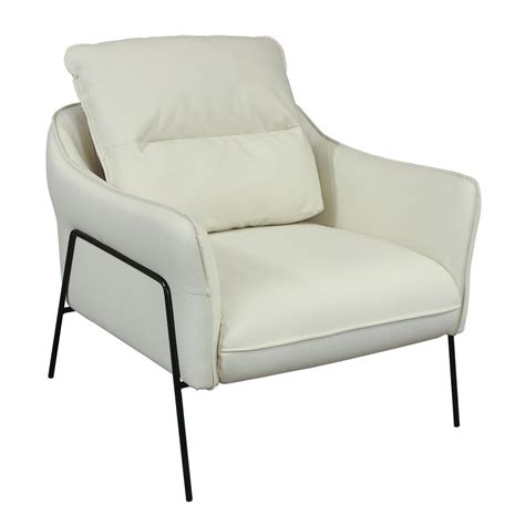 haley  gosit modern pu leather accent chair white national office