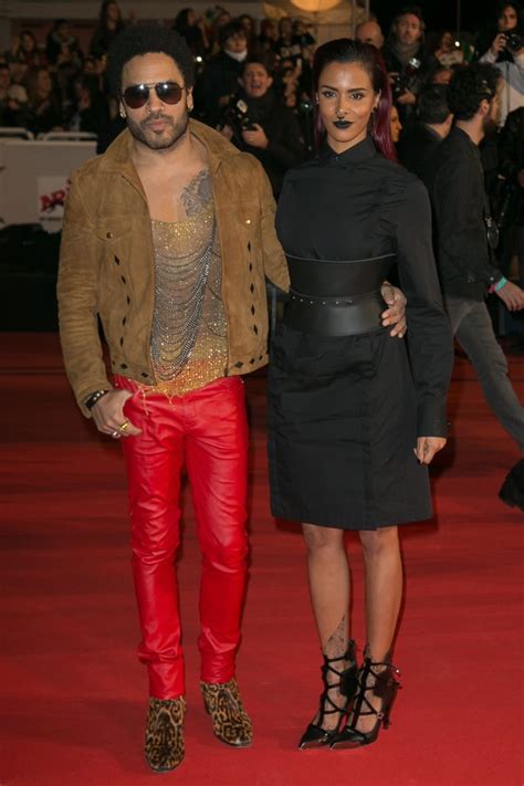 lenny kravitz looked sharp with french singer shy m at the nrj music celebrity pictures
