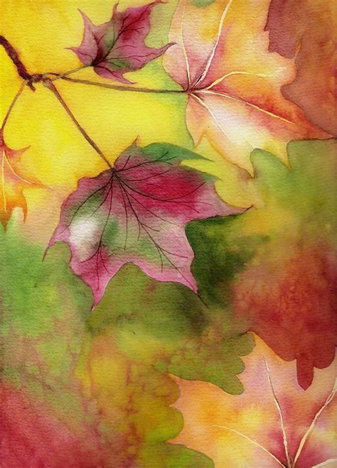 watercolor fall leaves fall leaf watercolor resist art autumn