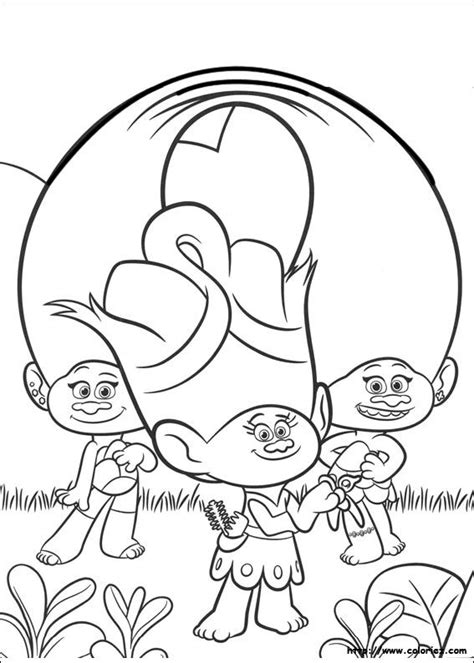 pin  linda mccall  coloring pages trolls cartoon coloring pages