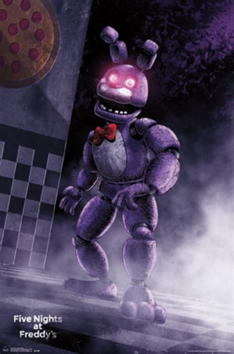 five nights at freddy s classic bonnie laminated poster print 22 x
