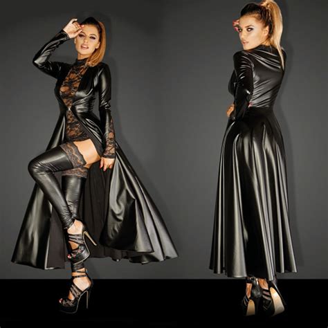 2018 Women Cosplay Costume The Matrix Trench Uniform Leather Ornate