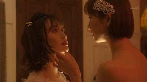 aya omasa and mariko shinoda enjoy lingering lesbian kiss in nhk tv drama mistresses tokyo