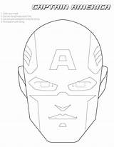 Captain America Mask Printable Coloring Print Pages Cut Size sketch template