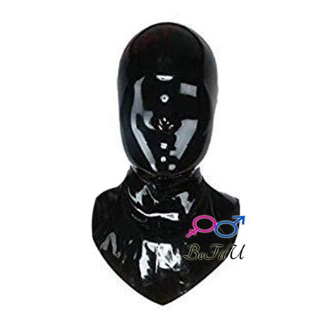 latex kap cosplay teresa lange nek masker schouder hoed hoofd cover