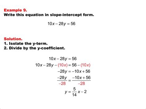 linear equations standard form examples writing linear equations