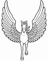Mythical Coloring Pages Creature Print Creatures Printable Clip Unicorn Drawings Pegasus Horse sketch template