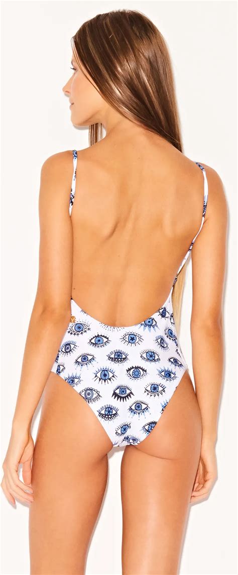 white one piece swimsuit in blue eyes ariel see you triya
