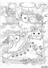 Mouse Coloring Pages Cute Print Kids Printable Coloringbay Color sketch template
