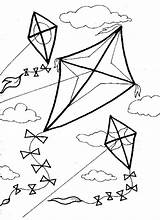 Kite Getdrawings Colorings sketch template