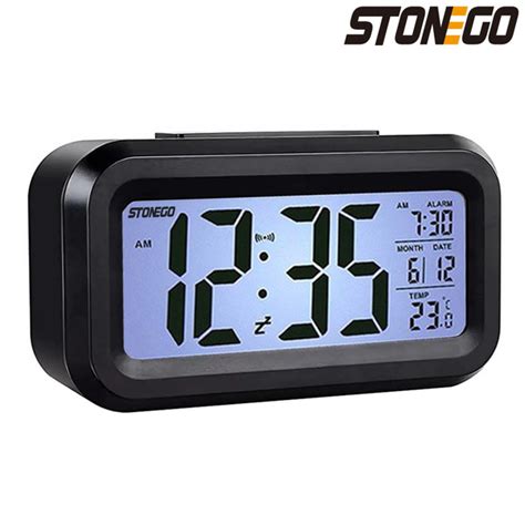 stonego pc led digital alarm clock desktop clock multifunction