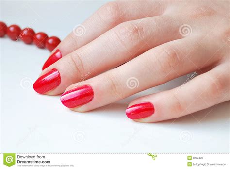 Red Nails Royalty Free Stock Image Image 8282426