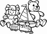 Toys Coloring Pages Kids Little Print Color Getcolorings Getdrawings Button Through sketch template