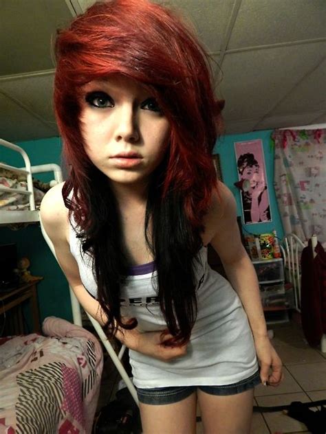 long red hairstyle for emo girls styles weekly