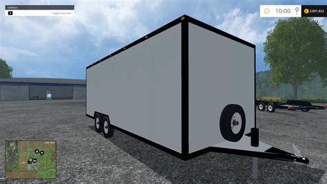 enclosed utility trailer  farming simulator    mods fs