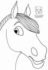 Face Horse Coloring Horses Getdrawings Drawing sketch template