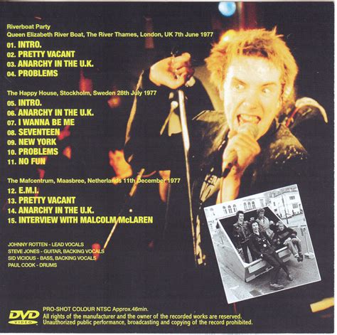 sex pistols halmstad 1977 1cd bonus dvdr wardour 371