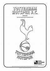 Tottenham Coloring Hotspur Burnley Atletico Futbol sketch template