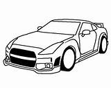 Nissan Gtr Coloring Car R35 Gt Pages Skyline Cars Drawing Sports R34 Template Bmw Audi Book Color Line M3 Printable sketch template
