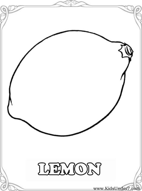 lemon coloring sheet coloring pages