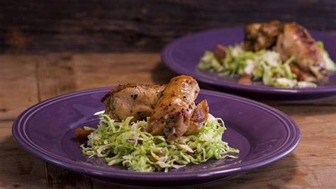 garlic and sage chicken thighs and brussels sprout salad rachael ray show