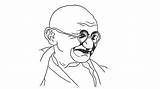 Gandhi Gandhiji Mahatma sketch template