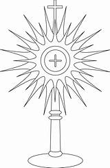 Monstrance Coloring Catholic Pages Google Clipart Drawing Clip Communion Symbol First Line Search Templates Holy Banner Drawings Corpus Flash Color sketch template