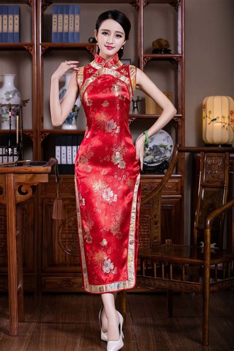buy red traditional chinese clothing women s satin