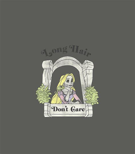 disney tangled rapunzel long hair dont care graphic digital art by