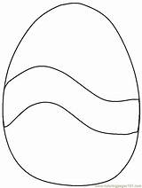 Egg Easter Outline Coloring Clipart Popular Library sketch template
