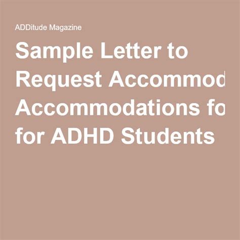 sample  request letter  adhd