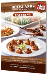 rocklands catering menus