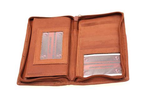 leather checkbook wallet removable checkbook cover zip  men women