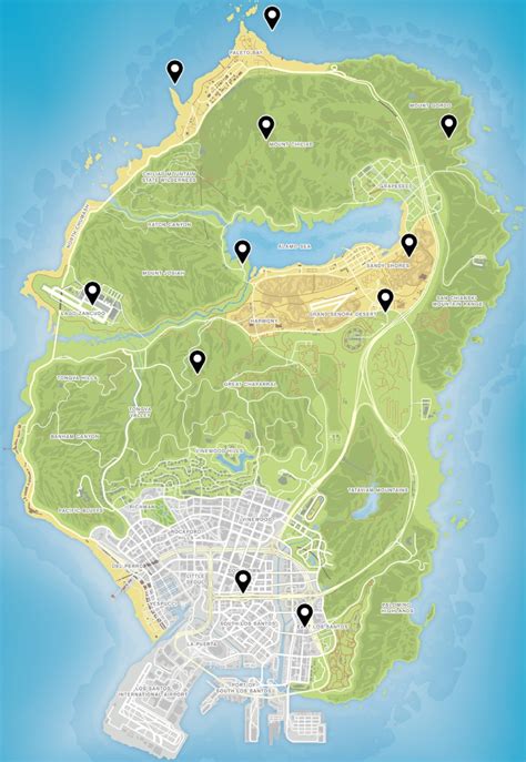secret locations  gta  map guide gta xtreme
