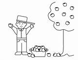 Johnny Appleseed Coloring Pages Apples Kids sketch template