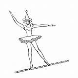 Acrobate Cirque Acrobat Jongleur Equilibriste Albumdecoloriages Populaire sketch template