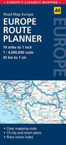 europe route planner map aa maps books travel guides