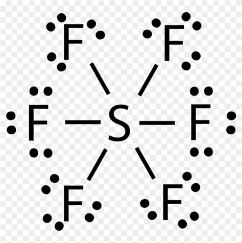 drawn molecule sf sf lewis dot structure  transparent png