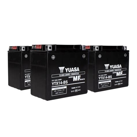 battery yuasa ytx14bs 12v mf vrla dry cell includes acid pack full